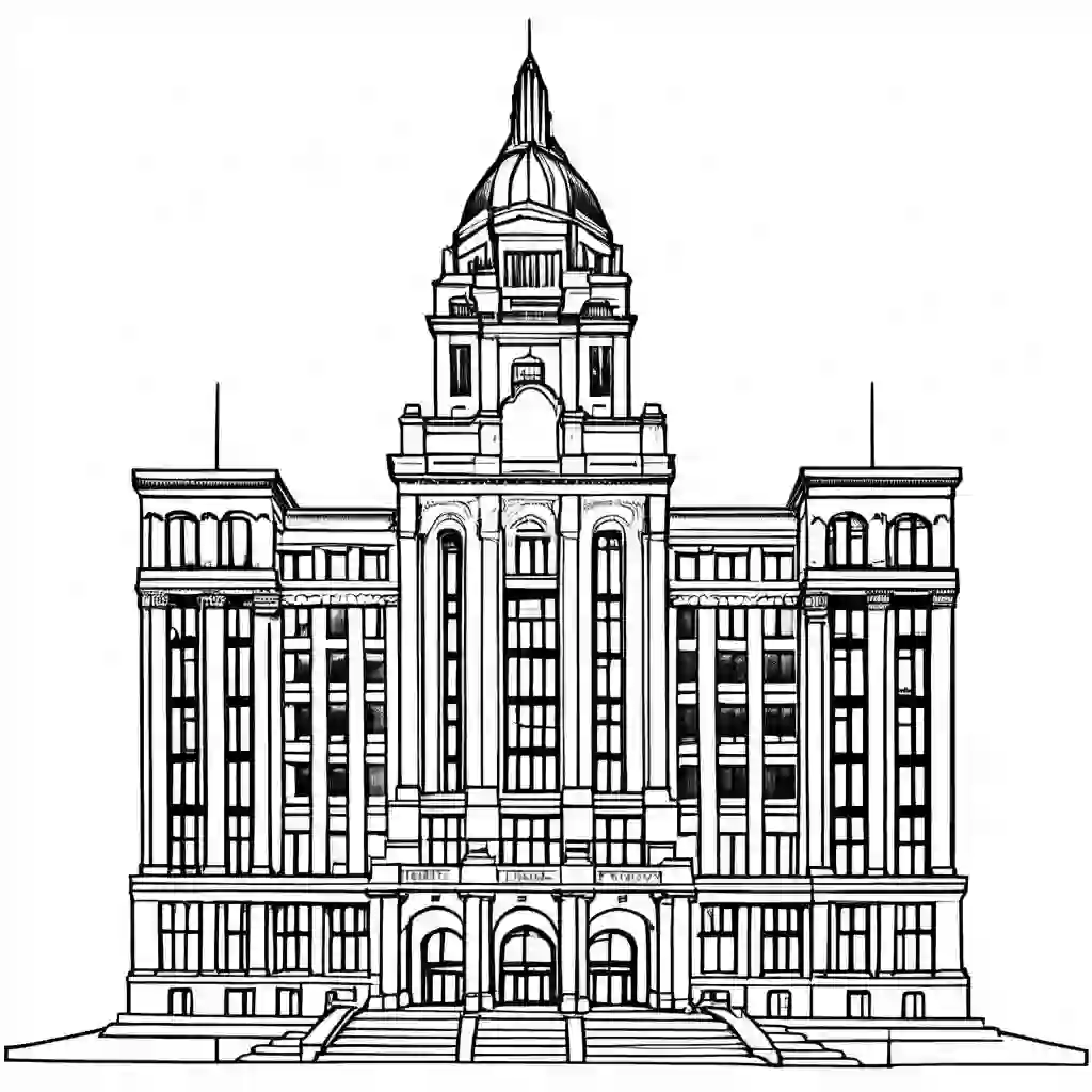 City Halls coloring pages